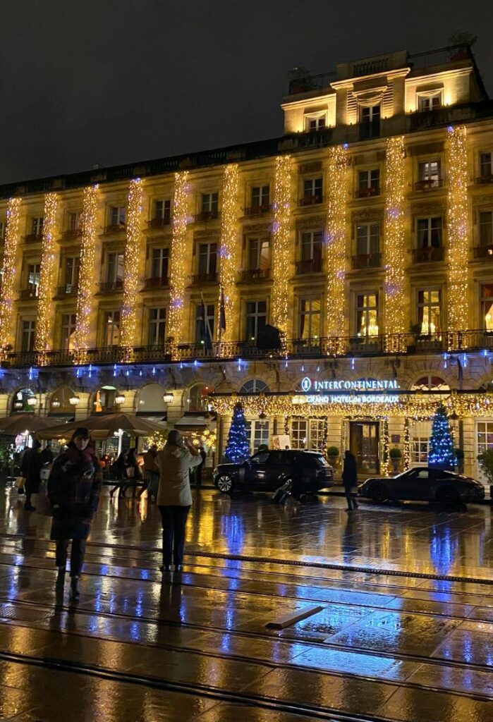 Hotel intercontinental hotel with christmas decorations