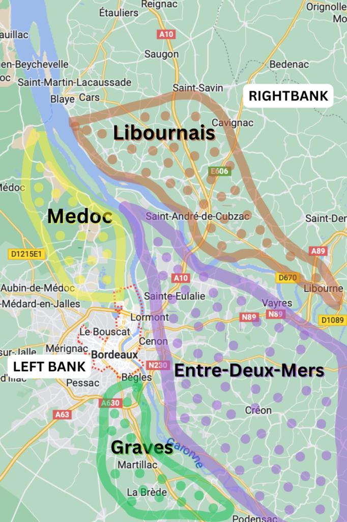 Bordeaux Wine Map